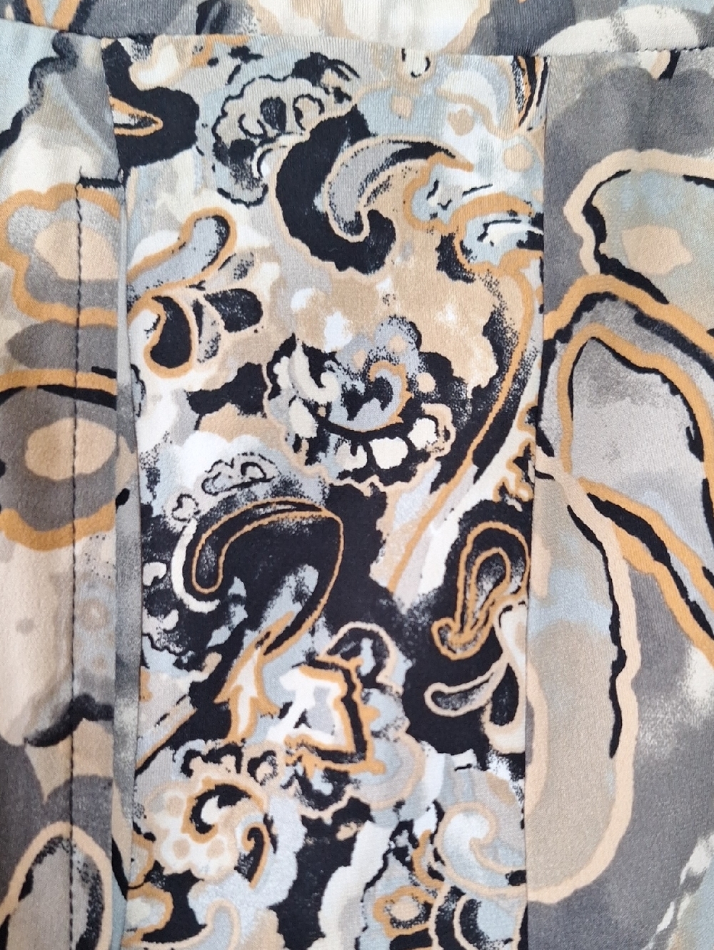 Boho Paisley Floral Wide Leg Cropped Pants Earth Tones - Picture 11 of 13